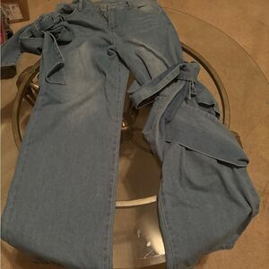 Nyla High Rise Bow Jeans